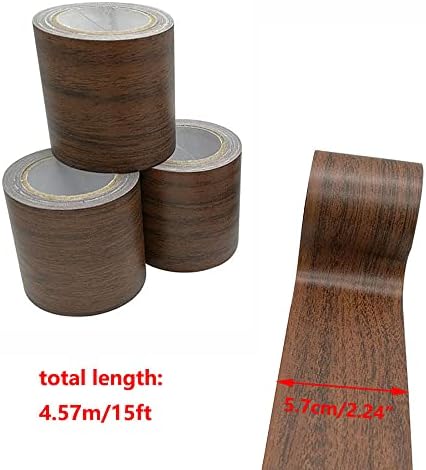 Fita de reparo de Seiwei, fita adesiva realista de grãos de madeira, fita de mobília multiuso à prova d'água, 5,7cmx4.57m, 1 rolo,