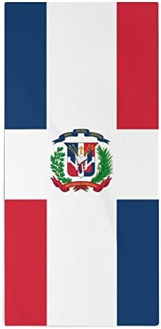 Toalha de bandeira da República Dominicana Face Toalhas Premium Pano de lavagem de pano para spa de hotel e banheiro