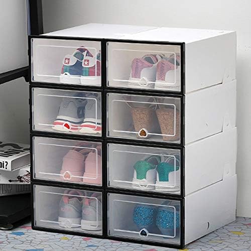 ZRSJ Impermeável 8pack Caixa de sapatos transparente, caixa de armazenamento à prova de poeira, caixa de armazenamento de calçados