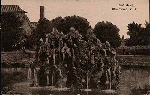 Seal Grotto Glen Island, New York NY Original Antique Postcard 1911