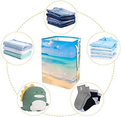 Deyya Beach Belas de lavanderia azul cesto cesto de altura dobrável para crianças adultas meninos adolescentes meninas
