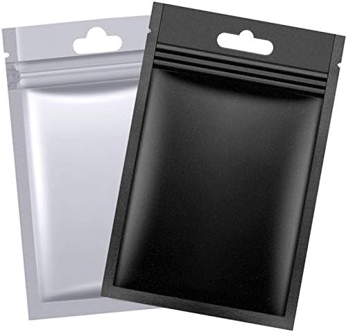 Wekoil 100 pacote de pacote mylar zip bloqueio sacos de alumínio Sacos de papel alumínio de 3,5x6 polegadas embalagem de zíper com zíper tólo