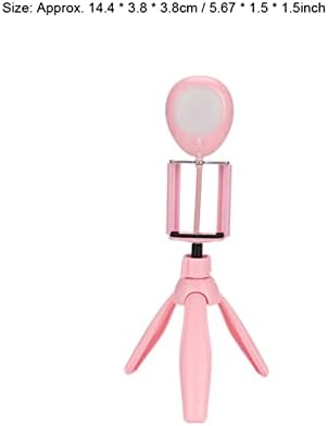 Celular preenche a luz com tripé dobrável e suporte para telefone, 3 níveis de luz, rosa