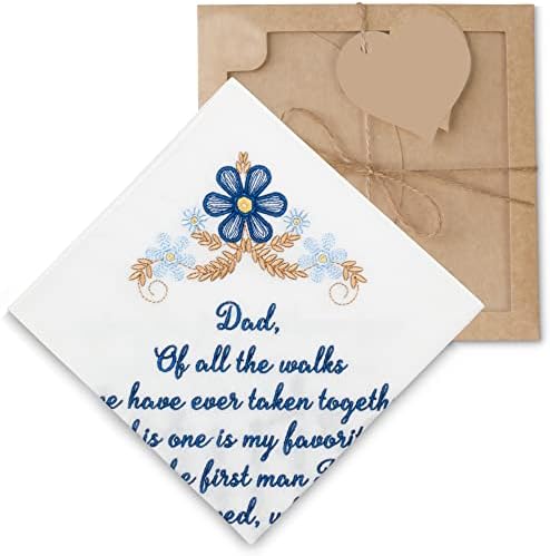 W&F Presente bordado lenço de casamento - mãe, pai, nova mãe, novo pai e avó