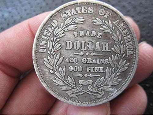 1872 Reencenagem reegrando os Estados Unidos de Morgan Cópia comemorativa Coleção de moedas Níquel ChainChain Pingente Creative Funny Coin Satisfaction Service