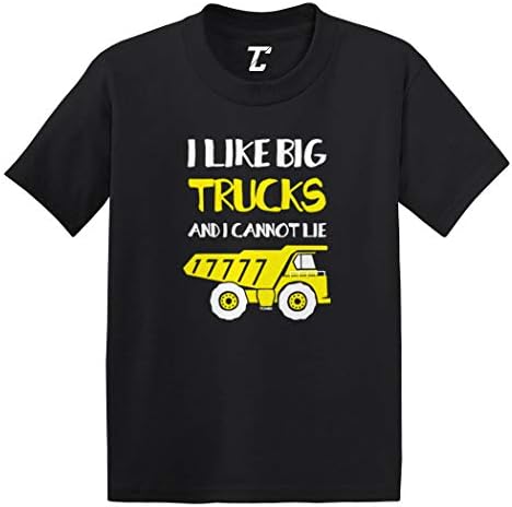 Eu gosto de caminhões grandes e não posso mentir uma camiseta infantil/criança de algodão