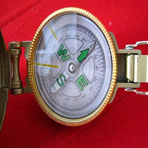 Jahh Compass Golden Golden Spiral Compass portátil Compass, Ferramentas de Bússola de Navigação ao ar livre para orientação e montanhismo de sobrevivência ou caminhada durável