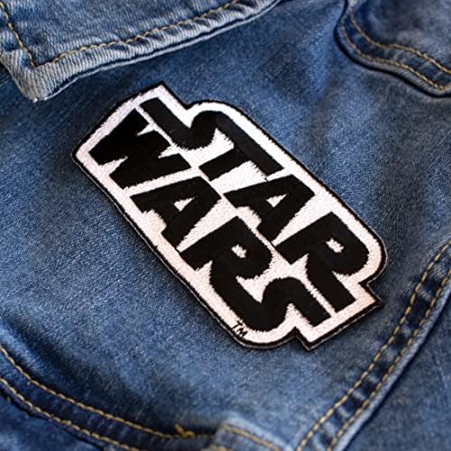 Simplicidade Star Wars Logo Applique Iron-On Patch para roupas, jaquetas e mochilas, 3,75 W x 1,8 h