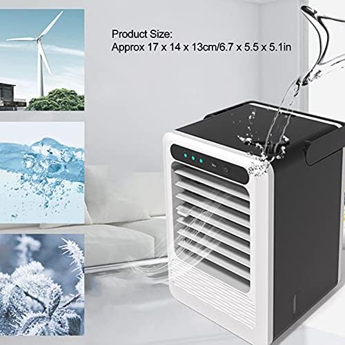 NatudEco Mini Air Cooler, Home USB Air Conditioner portátil Umidificante ventilador de ar condicionado recarregável para o dormitório