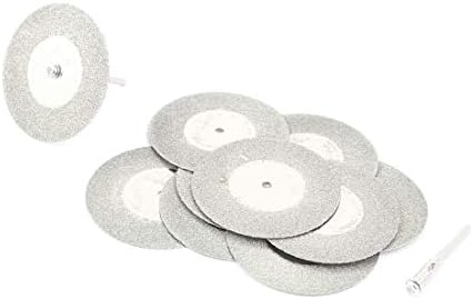 X-dree 10pcs 50mm 2 Diamão corte de corte rotativo com revestimento de diamante Disco (10pcs 50mm 2 '' Disco de disco Giratorio