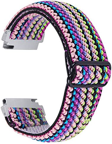 Bandas elásticas compatíveis com letsfit iw1 ew1/agptek lw11/yamay sw022 relógio inteligente banda, reposição de pulseira de nylon elástica ajustável para retenção macia para Yamay SW022 e AgPtek LW11 & letsfit iw1 ew1