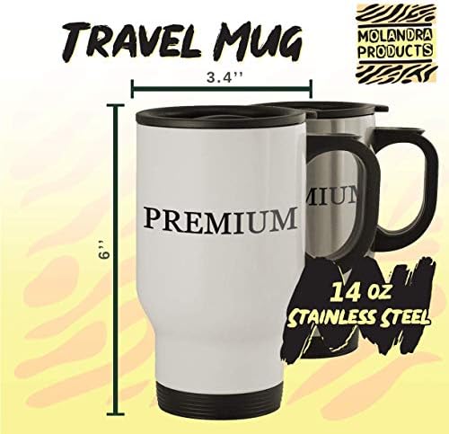 Molandra Products March Girl - Caneca de viagem de aço inoxidável de 14 onças, prata