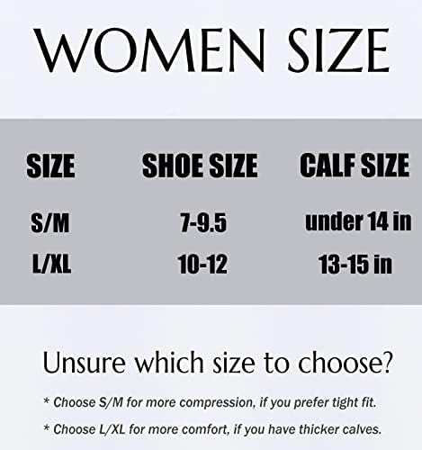 Meias de compressão de Saniripple 20-30 mmhg meias longas para mulheres e meias altas de joelho Melhor apoio para mulheres