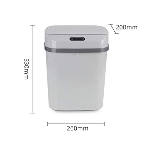Lixeiras de plástico hemotão lixo de lixo automático 12L Lixo do sensor pode automático lixo sem toque lixo lixo lixo cestas de lavanderia para banheiro de cozinha escritório casa cinza caixa automática caixa de areia