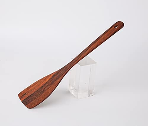 Espátulas de madeira para cozinhar - conjunto de 2 12,8 polegadas de utensílios versáteis de 12 polegadas, colheres de madeira,