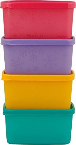 Tupperware Cool Square Metade - Cada conjunto de 4 fotos - 200 ml de plástico de contêiner de armazenamento multiuso