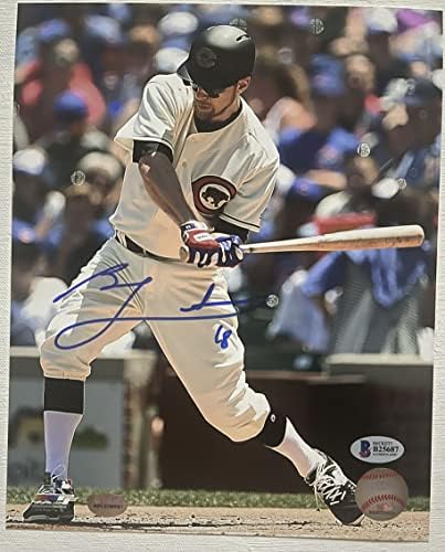 Ben Zobrist assinou autografado brilho 8x10 foto Chicago Cubs - Beckett Bas autenticado