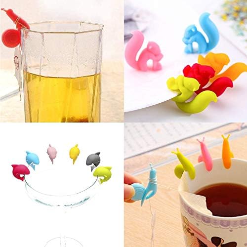 Sgerste pacote de 36 marcadores de vidro de silicone para copos bebendo copos de vidro marcadores de vidro para marcar o saco de chá marcador de vinho