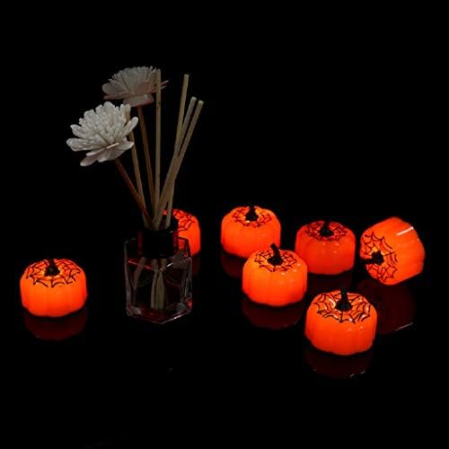 Bola de amaciante de lavanderia para lavadora 12pc Halloween Light LED Pumpkin Lamp para decoração de festa Lâmpada de abóbora