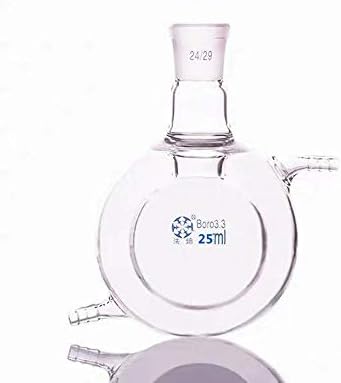 25 ml de labarolos de vidro de vidro de laboratório dupla camada reator de garrafa de garrafa de mamadeira