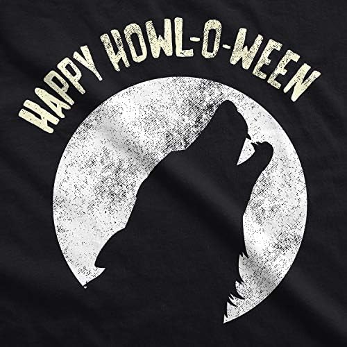 Camisa de cachorro feliz uivo-o-a-garo camiseta engraçada de halloween tee para animais de estimação em família preto xxl
