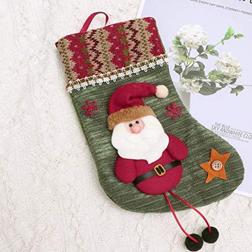 Aboofan 1pc Cartoon Christmas Stocking Candy Gift Bag Delicate Gift Packaging Saco pendurado Sock Sock Xmas Tree Decoration