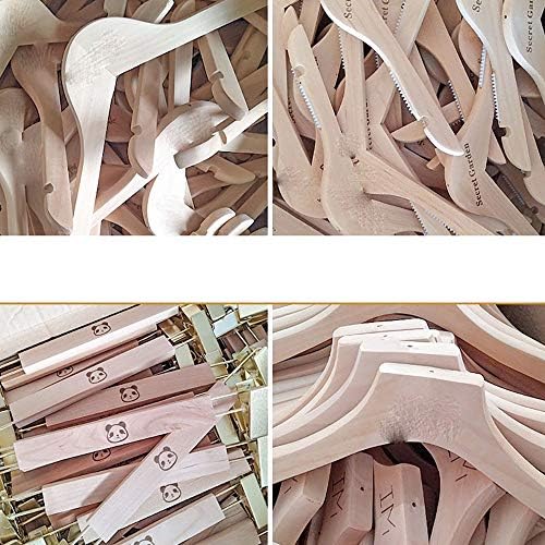 10 pacote clipe de calça de madeira sem pintura de cabide de madeira sólida não deslize a saia de prateleira clipe redondo hanchão