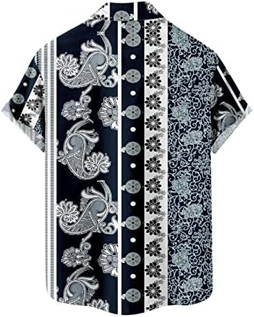 Camisa havaiana masculina de Xiqiam Mangas curtas de tamanho rápido de secagem na praia de férias camisas casuais