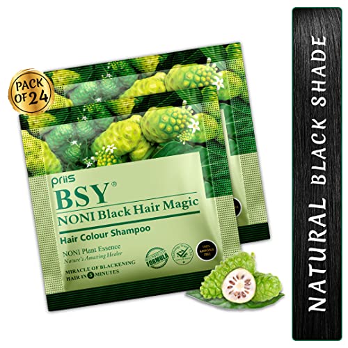 BSY NONI CAIL BLAT MAGIC Hair Color Shampoo | Shampoo de cor de cabelo livre de amônia para homens | Shampoo de tintura de cabelo permanente