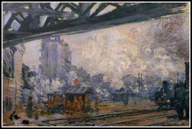 Faixa da estação de Saint Lazare saindo de pintura de Claude Monet Diy Diamond Painting Kits para adultos, kit de pintura