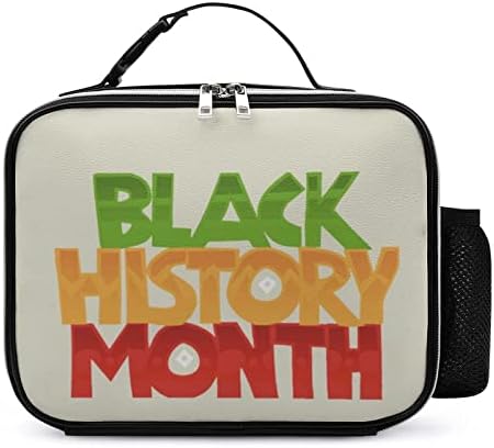 Black History Mês da lancheira Lunhante isolada lancheira reutilizável bolsa para viajar de trabalho viagens