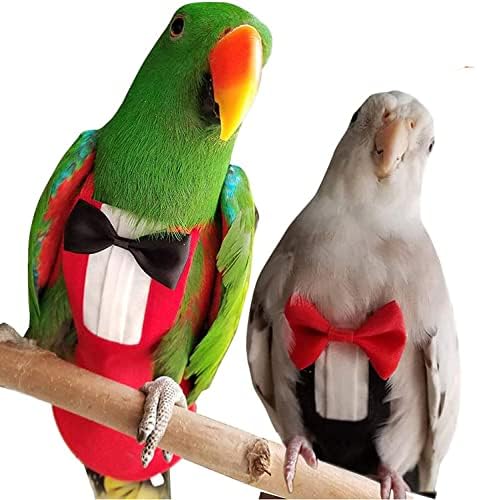 2 pacote de vôo de uniforme de pássaro para animais de estimação Tuxedo de vôo para aniversário de aniversário Festa de Natal