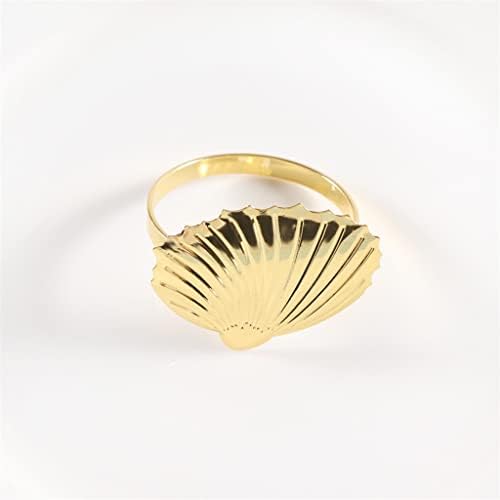 N/A 12pcs metal revestimento de ouro anel de guardanapo anel de guardana