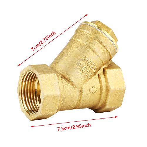 Brass y Filtro de conexão de rosca interna, 1 BSPP Filtro de filtro de latão fêmea conector da válvula de filtro para separação de óleo de água