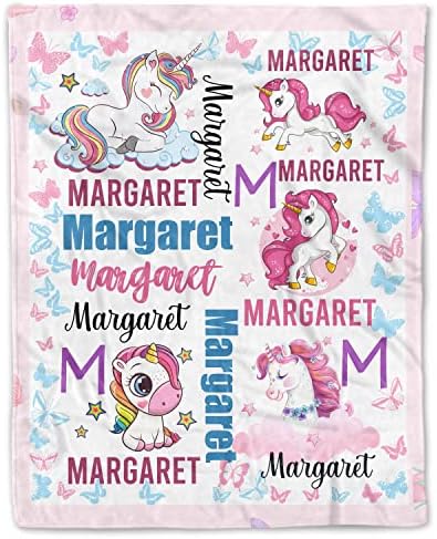 Nome personalizado Baby Blanket Unicorn - Custom Funny Cute