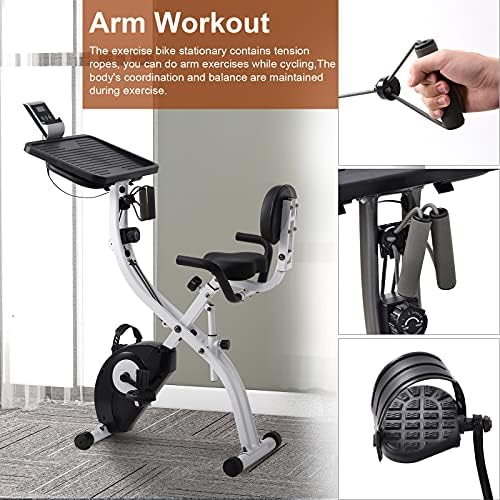 Bicicleta - dobrável bicicleta de bicicleta de bicicleta interna de bicicleta interna de bicicleta interna 8 níveis de resistência magnética ajustável com monitor de resistência magnética para treino de ginástica em casa bicicletas cardio de ginástica