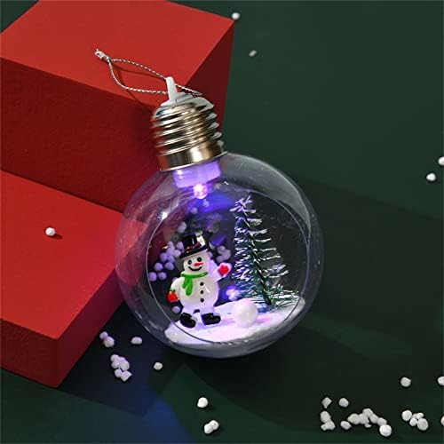 Ihtha adequada com ornamentos de festas de decoração de bola de Natal LED Decoração de luzes plásticas Clear para