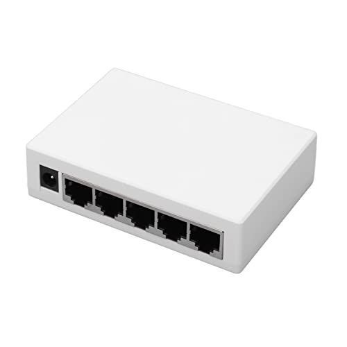Switch Ethernet, 5 port switch de desktop Ethernet não gerenciado, silencioso para jogos