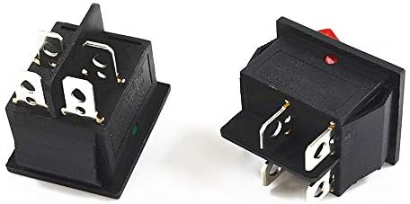 Dayaq Rocker Switch Switch Power I/O 4 pinos com luz 16a 250VAC 20A 125VAC KCD4 1PCS