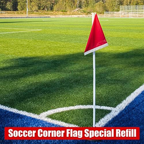 4 peças Red Substituição de futebol de futebol bandeiras de árbitros bandeiras de árbitros Pólos de futebol portátil