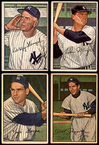 1952 A equipe do Bowman New York Yankees definiu o New York Yankees VG Yankees