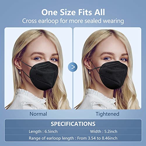 Halidodo embrulhado individualmente, 60 pacotes kn95 máscara facial, máscara de segurança confortável respirável de 5 camadas com mais de 95% de filtragem