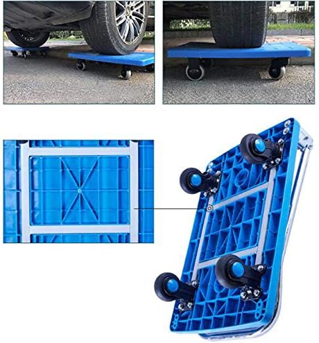 -Trolleys, carrinhos, caminhões de plataforma, workshop de garagem para garden de garda de carrinho de mão de mão em casa Caminhão dobrável Carrinho de transporte de cama plana/b