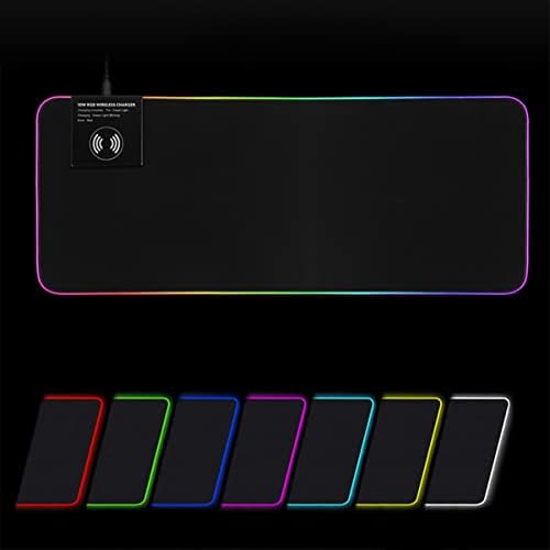 SOLustre RGB luminoso mouse sem fio carregamento teclado pad rgb mouse pad mousepad tapete 10w sem fio sem fio