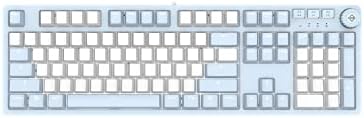 Teclado de jogos mecânicos com fio AK515 - interruptores marrons - PBT Keycaps - correspondência azul -branca - iluminação