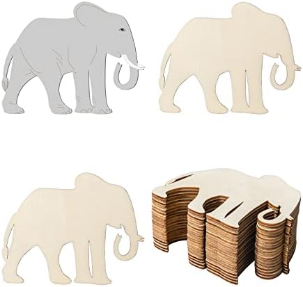 Cutritos de madeira de madeira de elefante recortes de madeira em branco de elefante elefante elefante de parede de