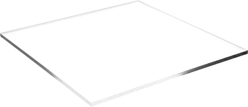 Plymor Clear acrílico quadrado Base de exibição de borda polida, 2 W x 2 d x 0,25 h