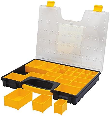 Stanley Organizer Box com divisores, compartimento removível, 25 compartimento