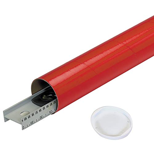 Caixas Tubos de correspondência rápida com tampas, 3 x 24, vermelho