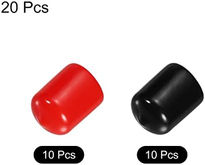 Meccanixity 10pcs 19mm tampas de borracha tampa de variedade de parafuso de vinil protetor de pvc redonda tampas de vácuo para parafuso para parafuso, vermelho preto vermelho